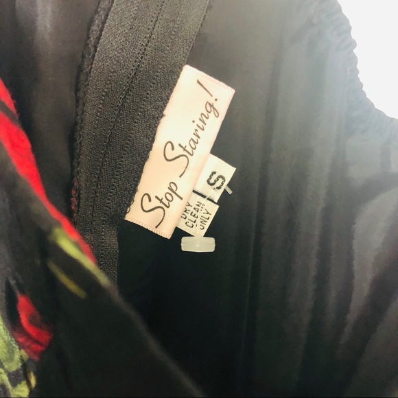 Stop Staring Strapless Rose Pin Up Dress - Picture 4 of 5